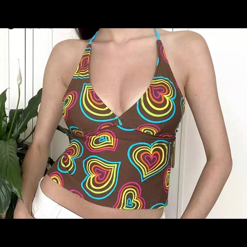 Crop Tops Women Heart  ll Up Tank Summer